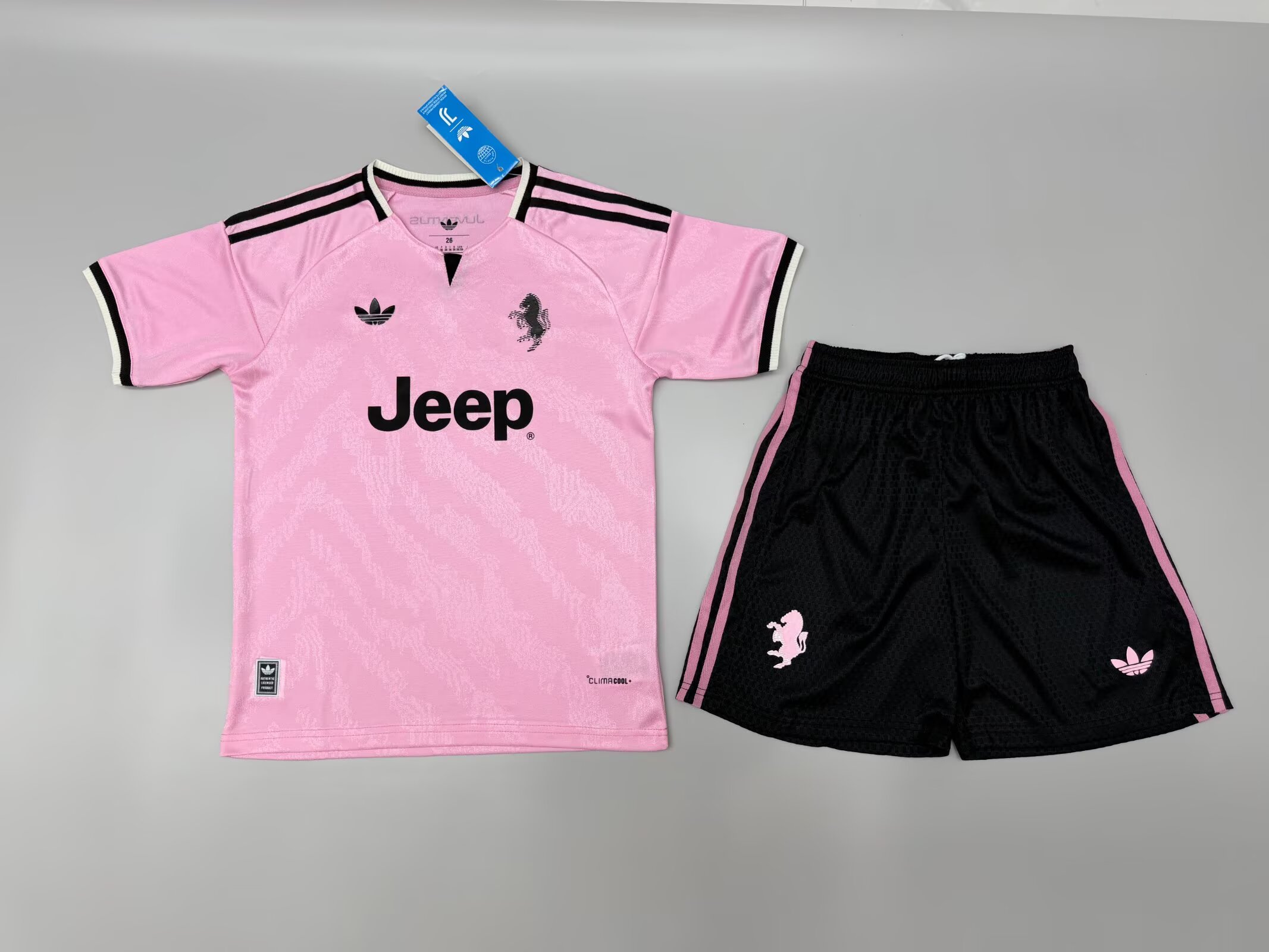 Kids-Juventus 26/27 Away Pink Soccer Jersey(Player)